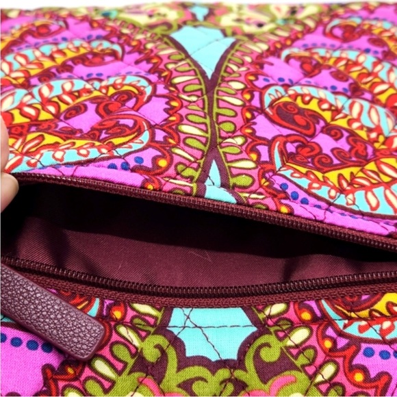 Vera Bradley Two Piece Crossbody Bag & Matching Wallet Set Fuchsia Blue … - Picture 11 of 13
